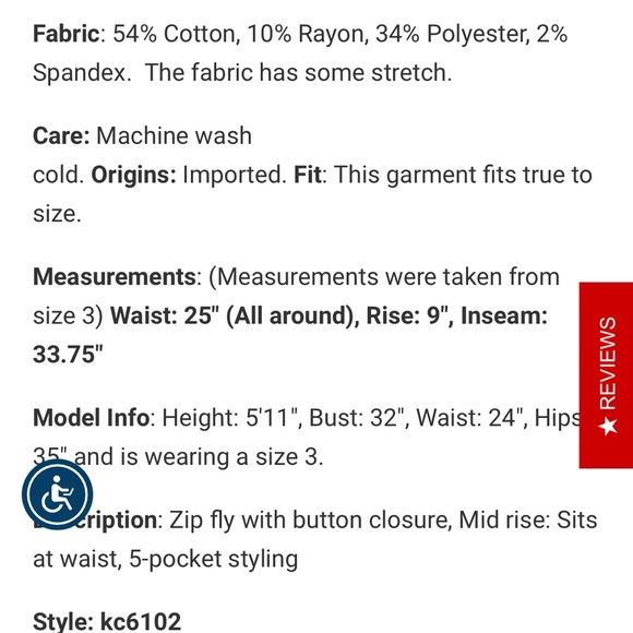 LIKE NEW KanCan Flare Bootcut Jeans Dark Wash Size 13/30 Stretchy Long - Picture 7 of 7